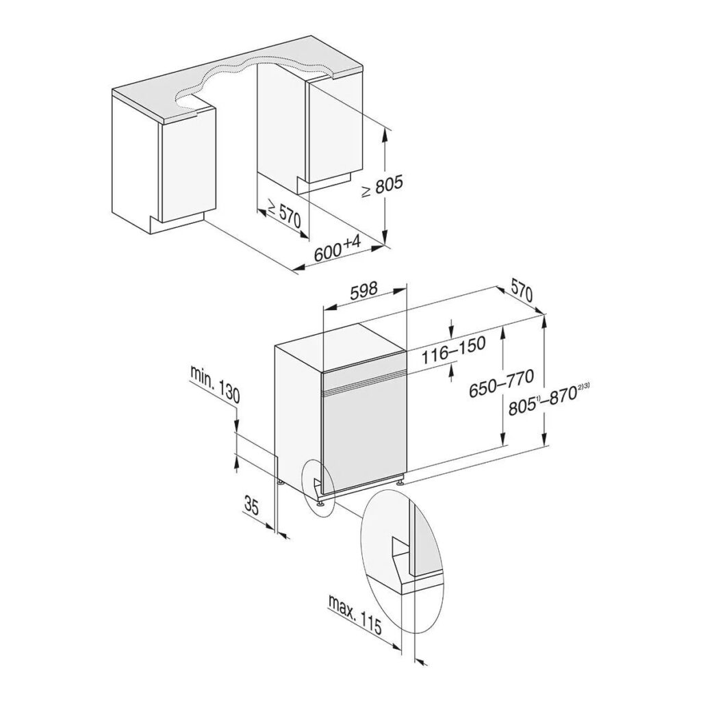Máy rửa chén âm bán phần Miele G 5110 SCi BRWS
