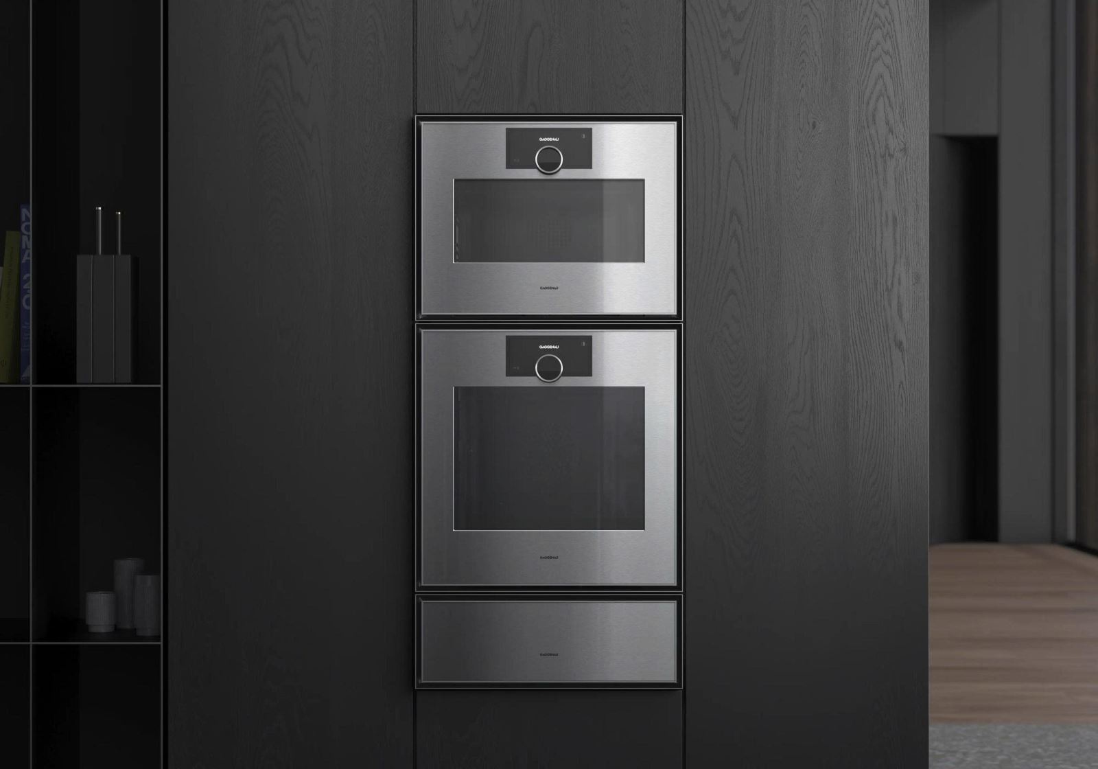 Cửa kính toàn bề mặt mở tự động lò nướng Gaggenau GO450120