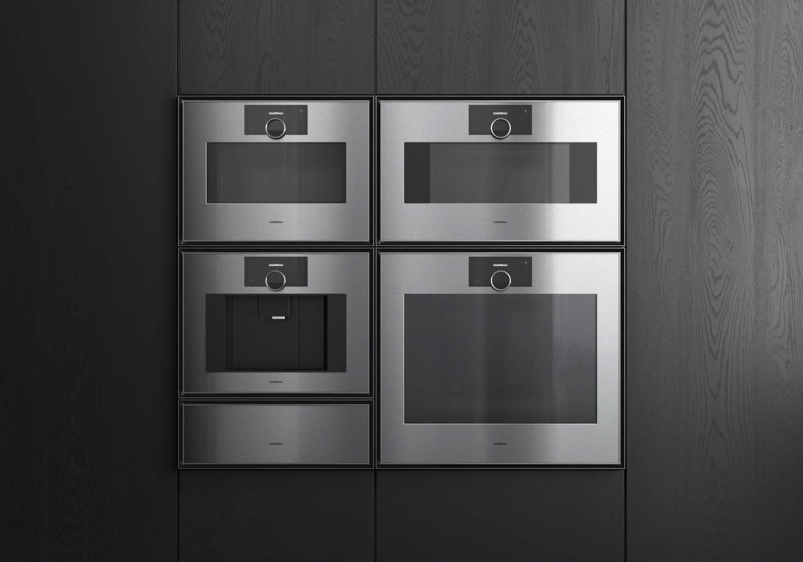 Cửa kính toàn bề mặt mở tự động lò nướng Gaggenau GO480120