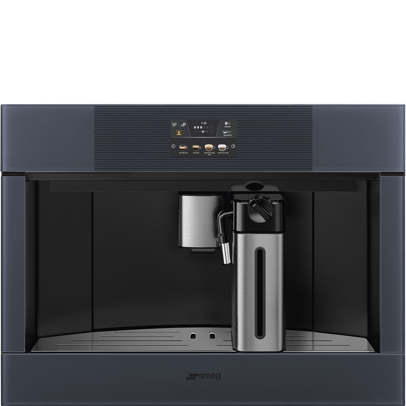 May pha ca phe tu dong Smeg CMS4104G Linea Neptune Grey man hinh TFT