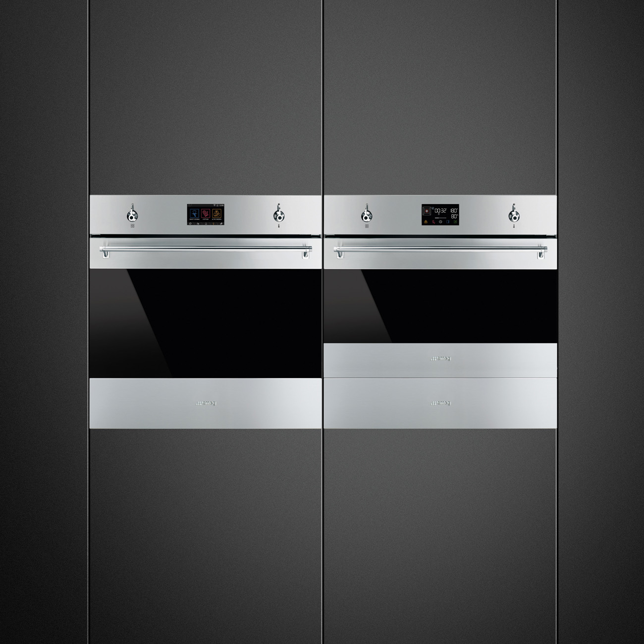 Khay giu am Smeg CPR315X goc nhin khac