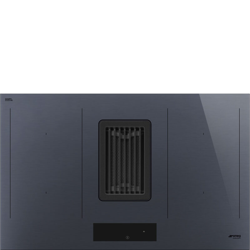 Bếp từ tích hợp hút mùi Smeg HOBD182DG – Línea Neptune Grey 80cm – EVO Slider