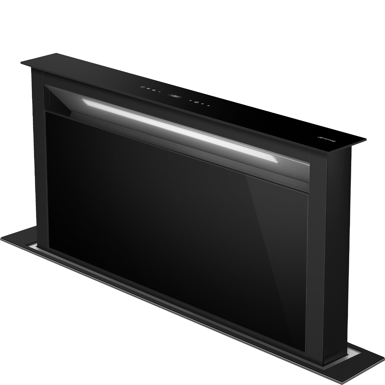 May hut mui downdraft Smeg KDD90CNE2 90cm nang len tu mat ban