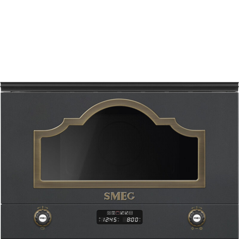 Lò vi sóng Smeg MP722AO – Cortina Antracita – Có Grill, lắp dưới tủ
