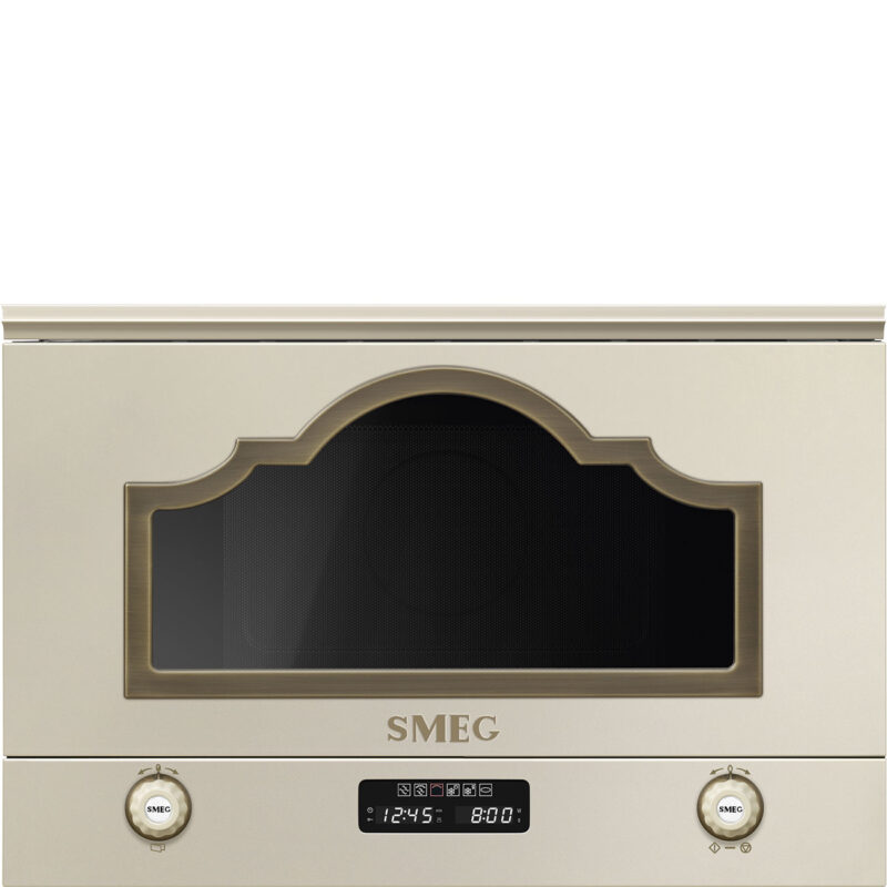Lò vi sóng Smeg MP722PO – Cortina Crema – Có Grill, lắp dưới tủ