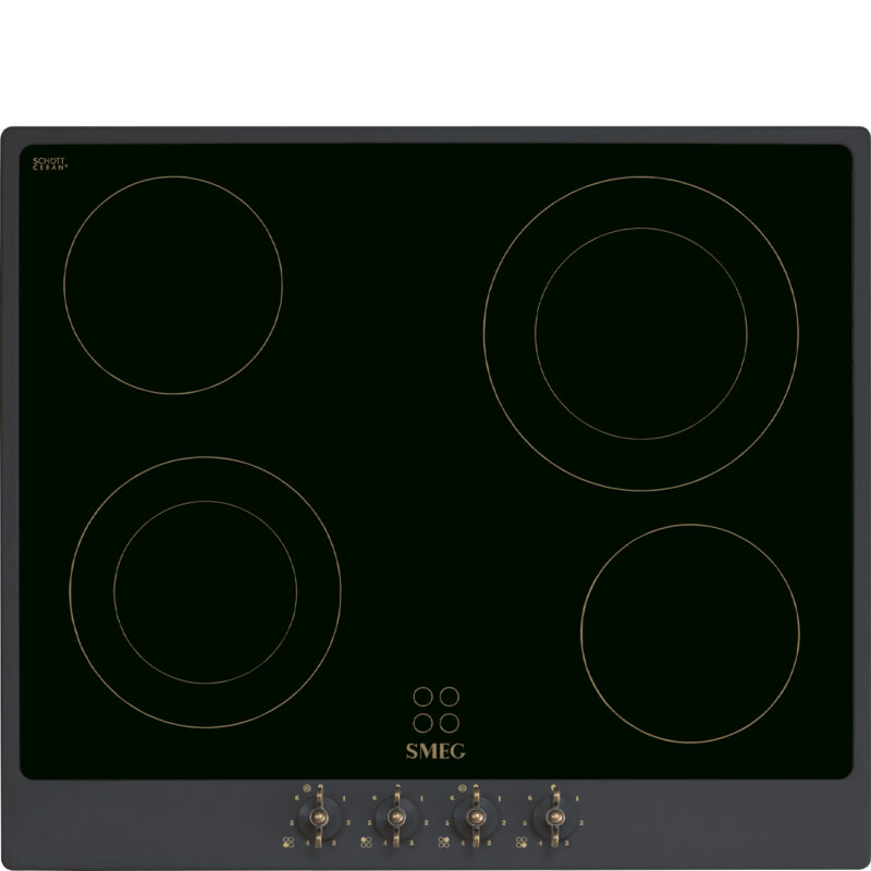 Bếp điện Smeg P864AO – Colonial Antracita 60cm – Mandos xoay