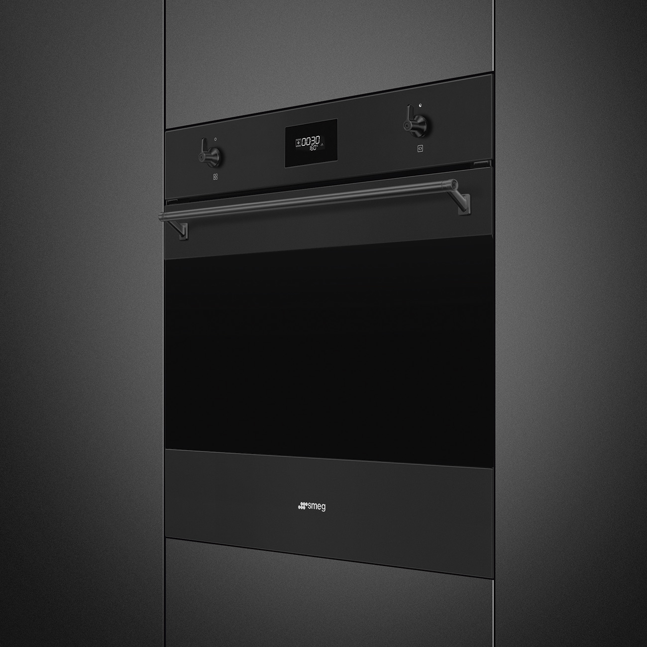 Bảng điều khiển núm vặn CompactScreen lò Smeg SF6301TN