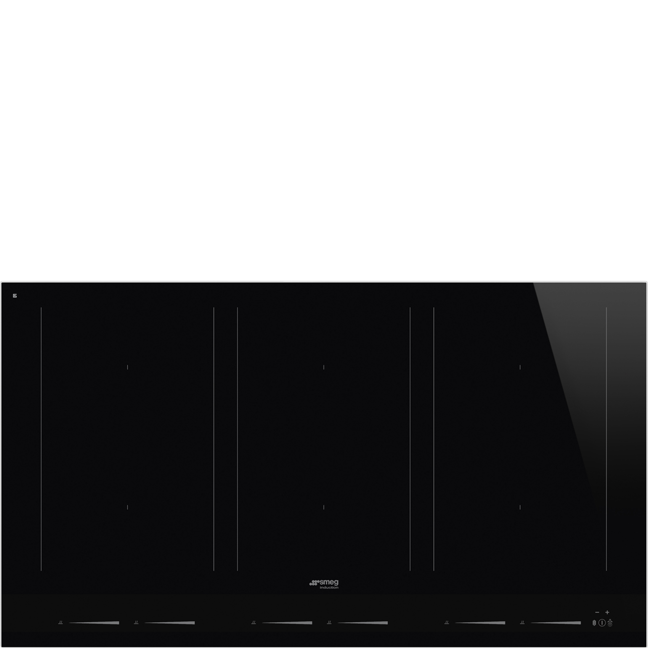 Bep tu Smeg SIM1964D Linea 90cm 6 vung Multizona kinh Glassy