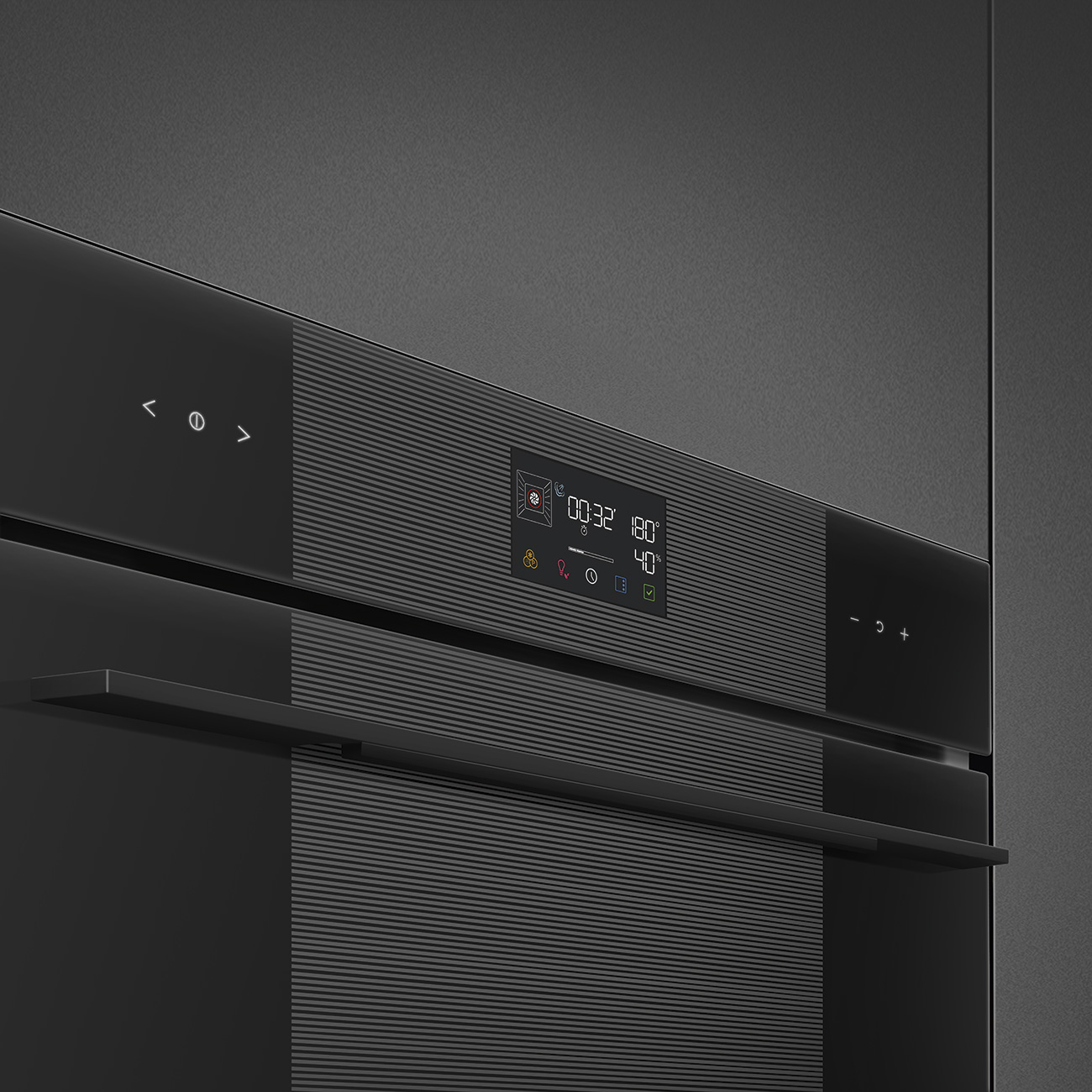 Cửa kính 3 lớp đóng êm ái lò Smeg SO4102M1B3