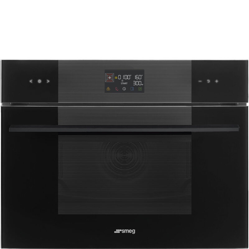 Lò nướng Smeg SO4102M1B3 – Galileo Micro Combi – Compacto 45cm – Línea Đen Bóng