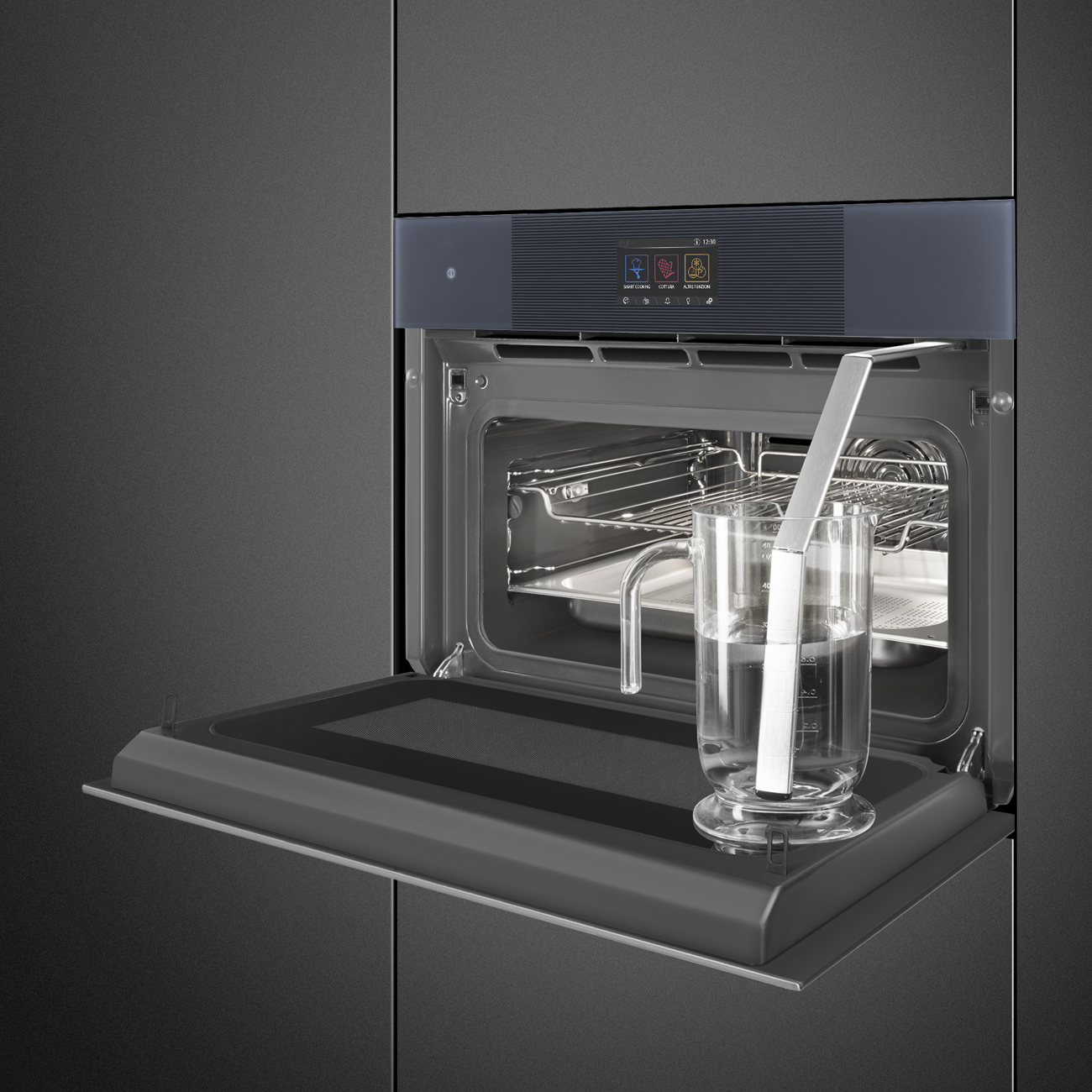 Chi tiết hoàn thiện Neptune Grey lò Smeg SO4104APG