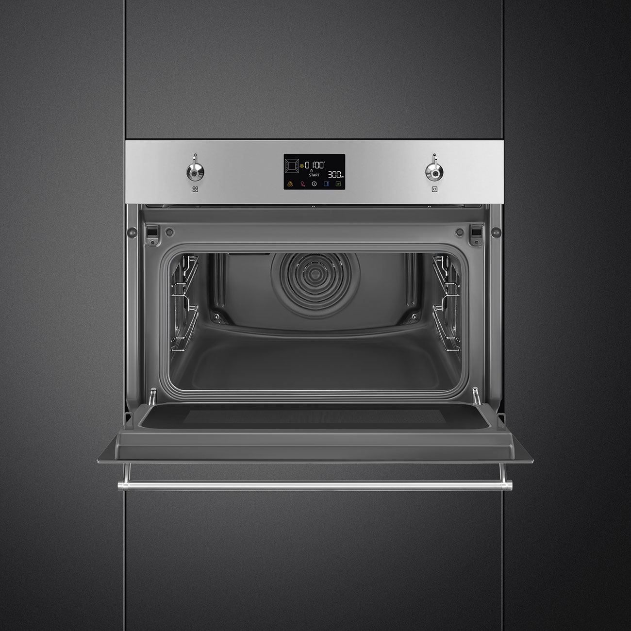 Cửa kính 4 lớp Nerovista lò Smeg SO4302M1X