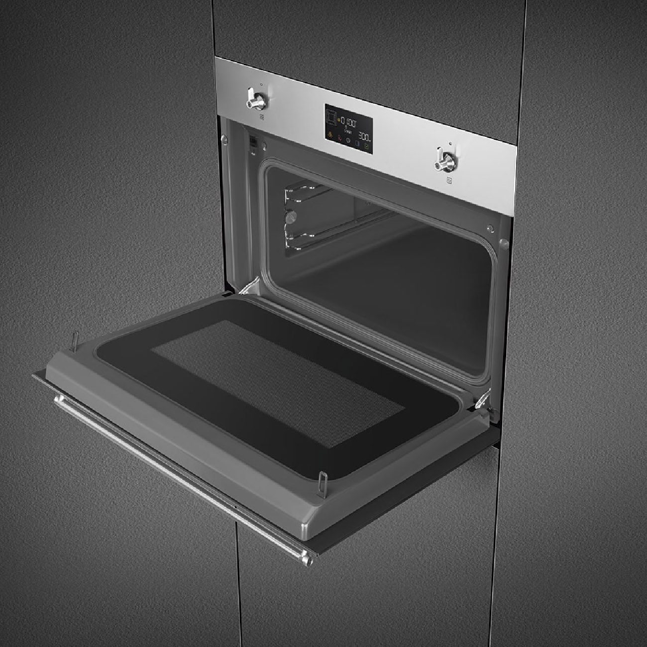 Tổng thể lò nướng Smeg SO4302M1X inox cổ điển