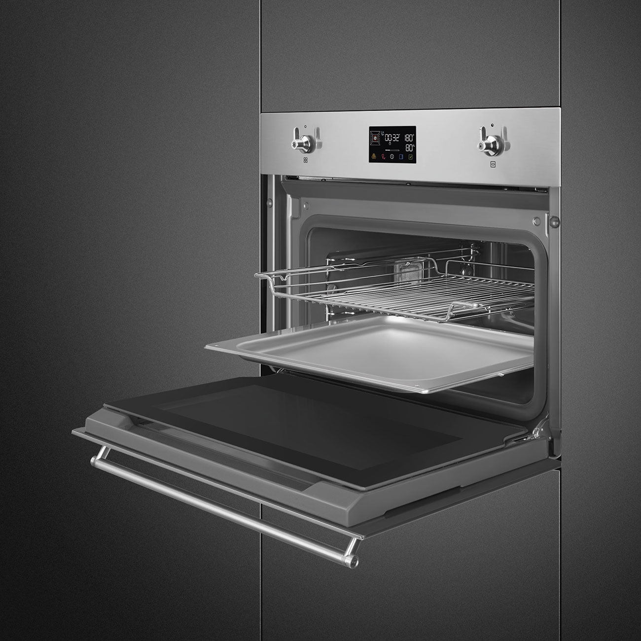 Chức năng AirFry BBQ Piedra Pizza lò Smeg SO4302S3X
