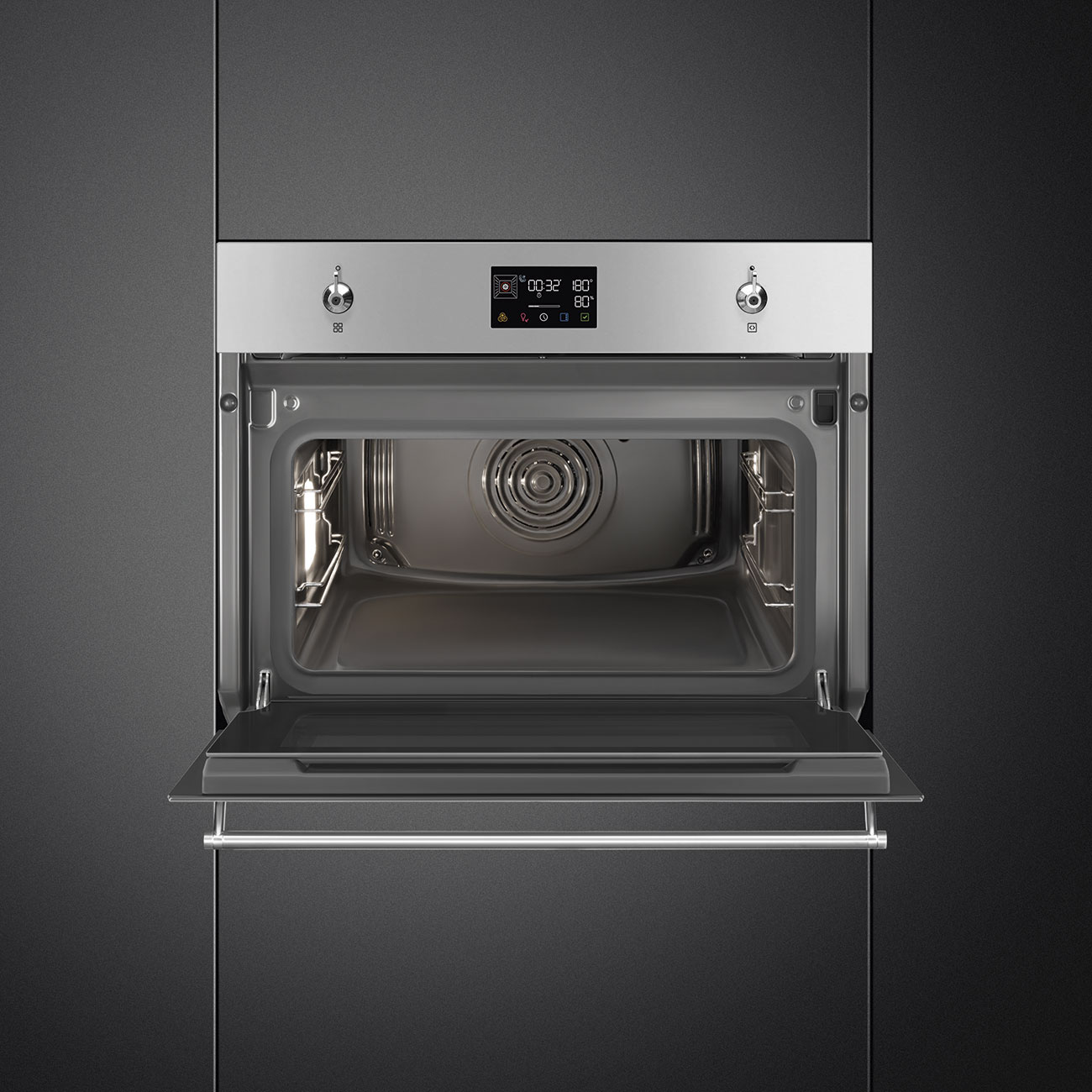 Cửa kính 3 lớp tháo rời lò Smeg SO4302S3X