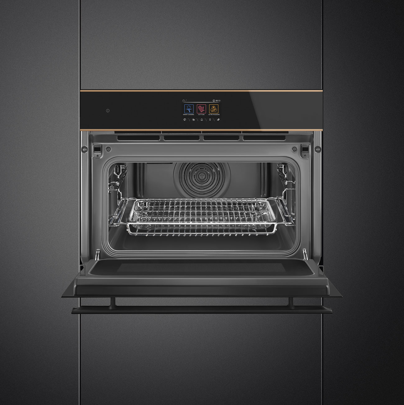 Công nghệ Agitador de Ondas phân bổ vi sóng đều lò Smeg SO4604M2PNR