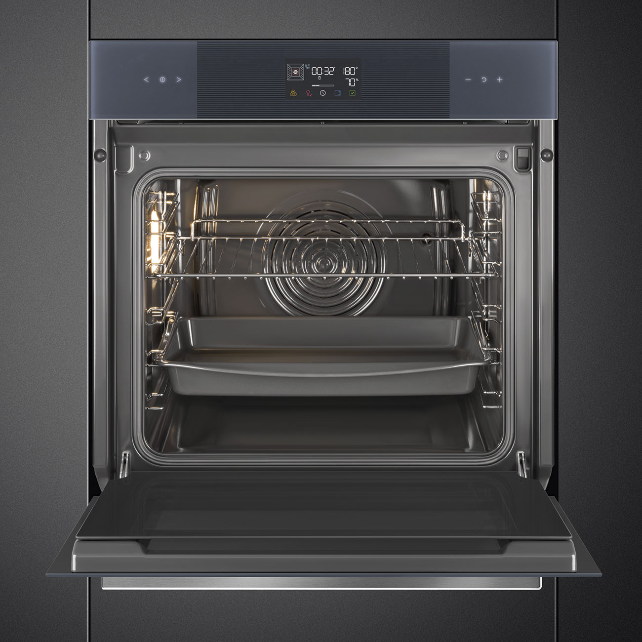 Bảng điều khiển núm vặn EvoScreen lò Smeg SO6102S3PG