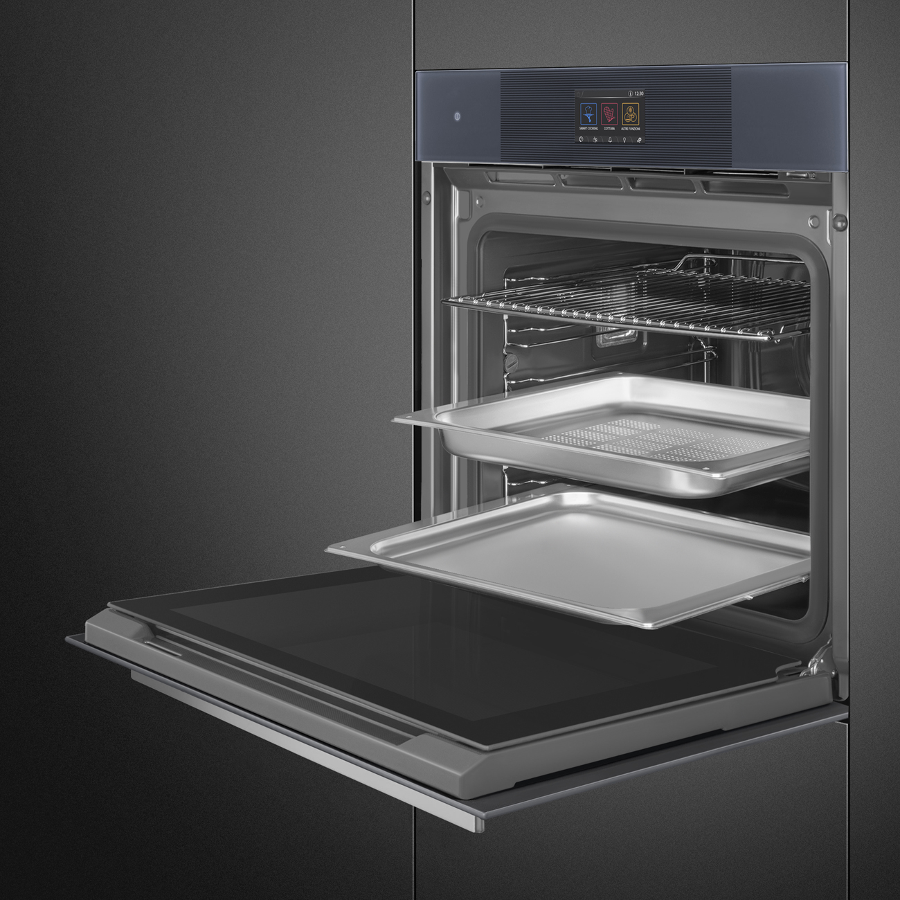 Công nghệ SameTime nấu đồng thời lò Smeg SO6104S4PG
