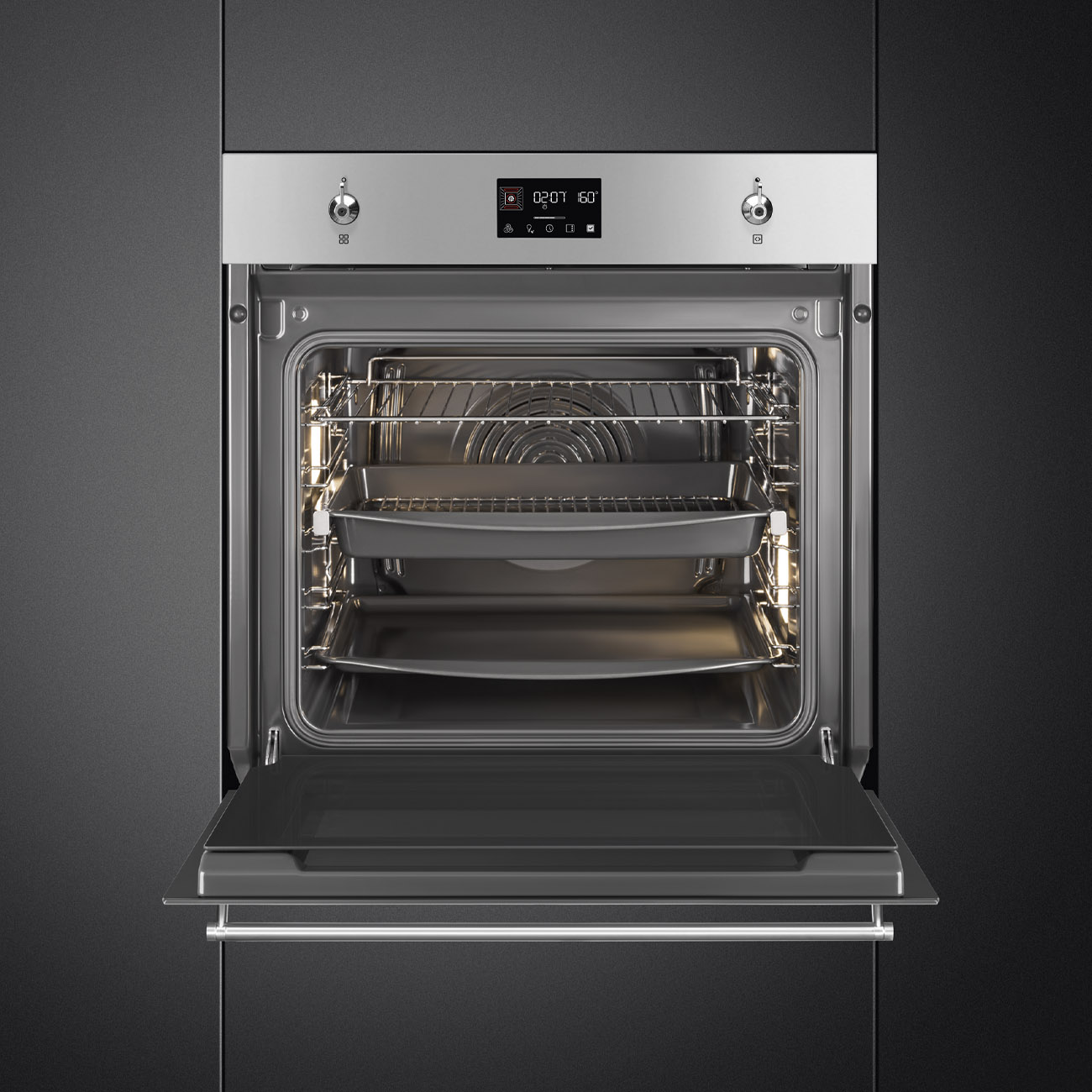Cửa kính Nerovista 3 lớp lò Smeg SO6302TX