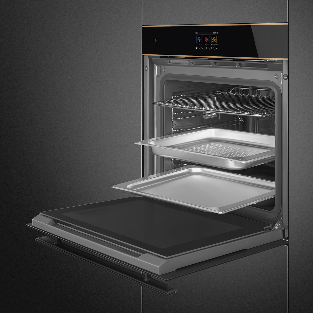 Công nghệ SameTime nấu đồng thời lò Smeg SO6604S4PNR