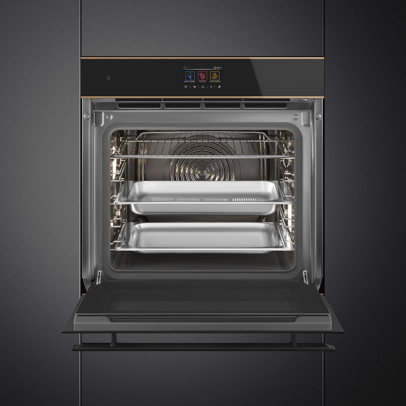 Tính năng Instant GO nấu nhiều giai đoạn lò Smeg SO6604S4PNR