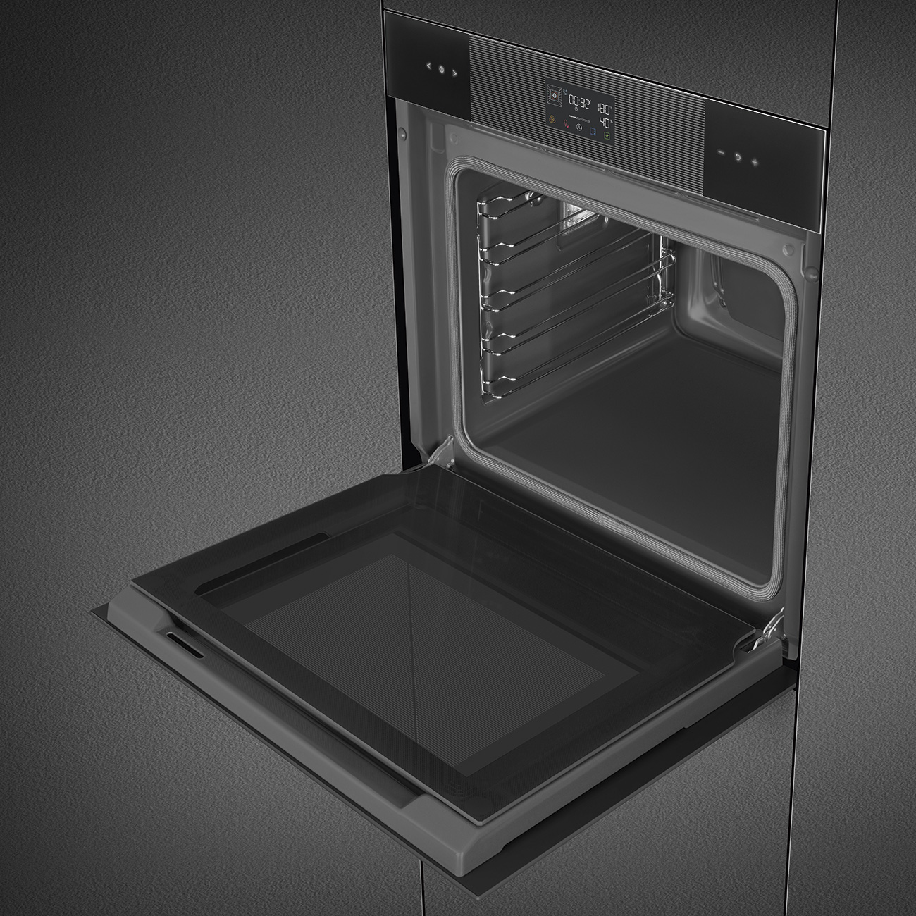Tổng thể lò nướng Smeg SOP6102TB3 đen bóng