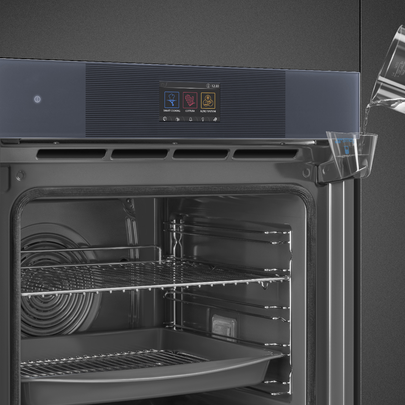 Giao diện VivoScreen Smartcooking lò Smeg SOP6104S2PG