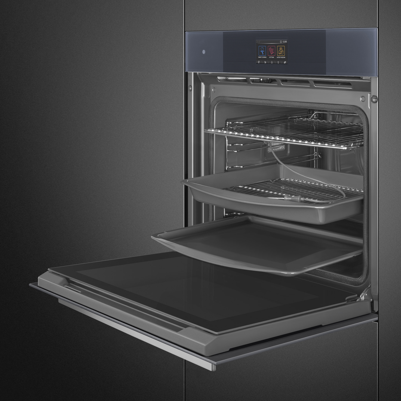 Cửa kính 4 lớp Fresh Touch lò Smeg SOP6104TPG