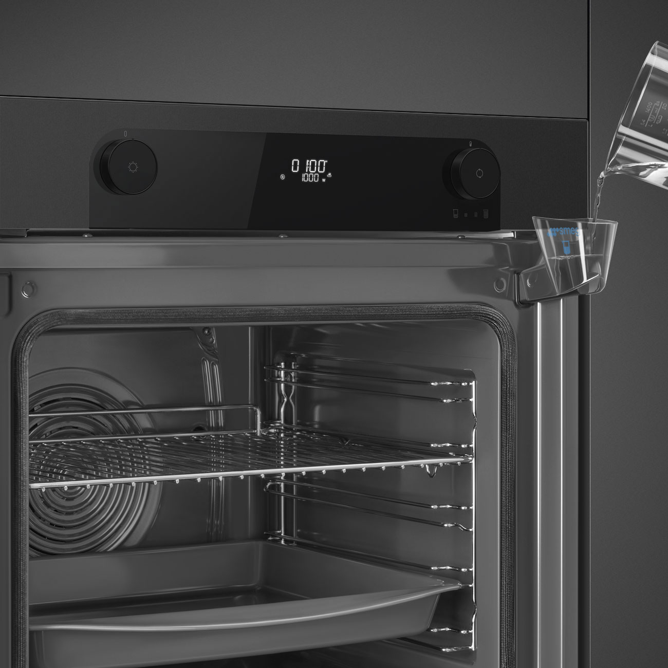 Chức năng hơi nước kết hợp lò Smeg SOP6201S2B