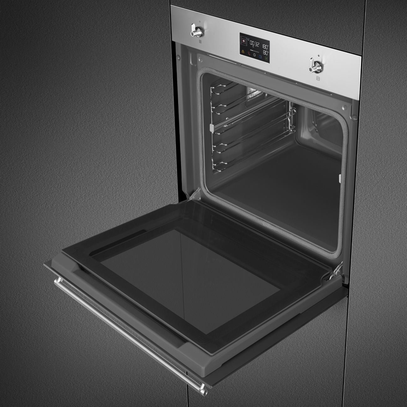 Khoang lò 68 lít 5 tầng nướng lò Smeg SOP6302S2PX