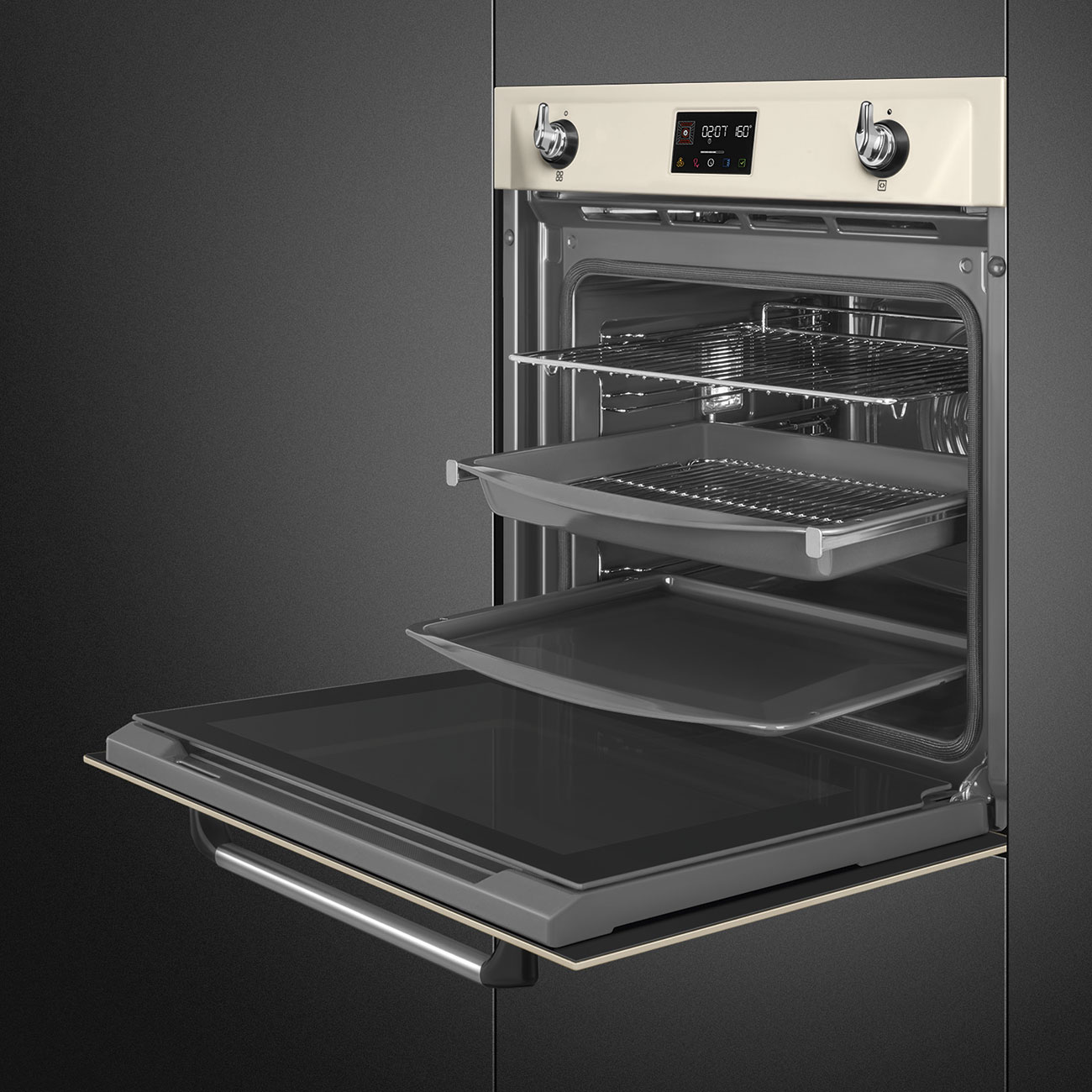 Đầu dò nhiệt độ và màn hình EvoScreen lò Smeg SOP6902S2PP