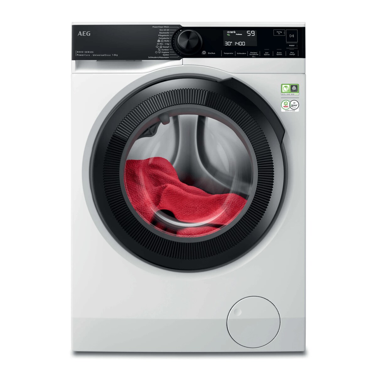 May giat cua truoc AEG LR8EG75480 8000 PowerCare 8kg