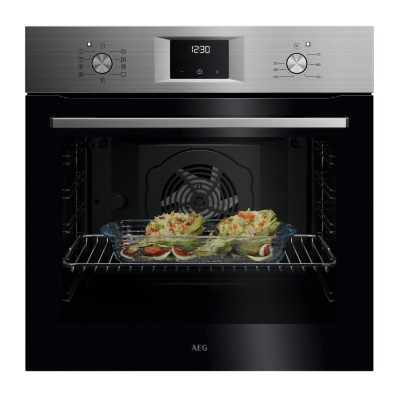 Lò Nướng Âm Tủ AEG OU5AB20ZSM – 5000 SurroundCook® – Aqua-Reinigung – Inox Chống Vân Tay