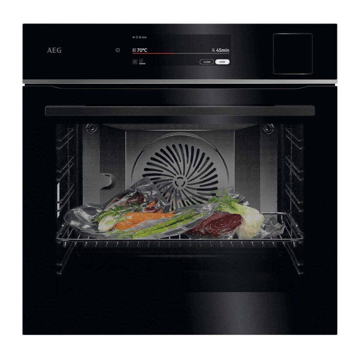Lo nuong ket hop hap AEG TP9SB82WAB 9000 ProAssist SteamPro Sous Vide den