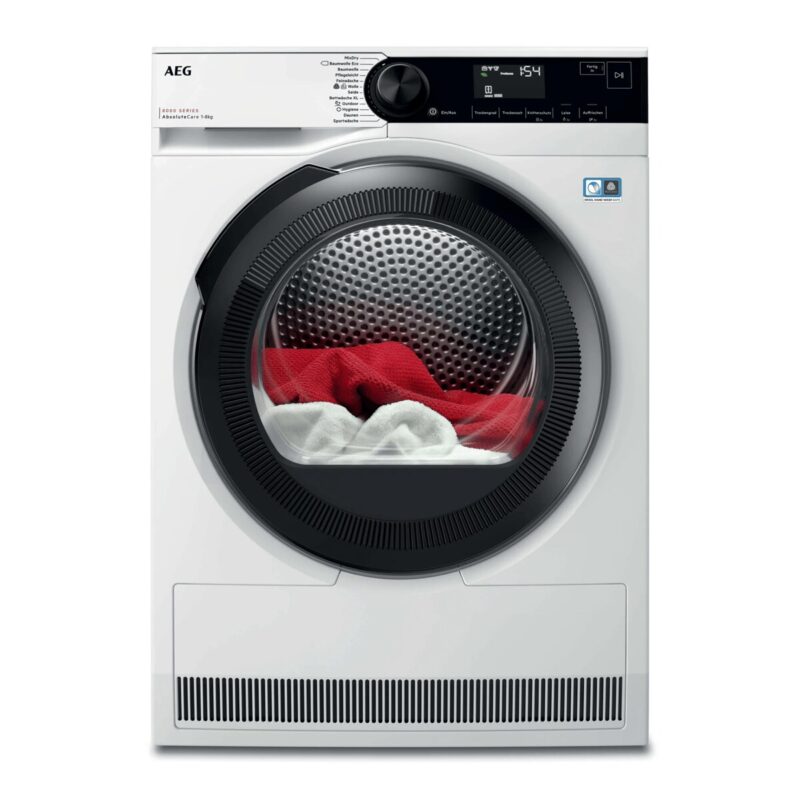 Máy Sấy Bơm Nhiệt AEG TR8AMZ68 – 8000 AbsoluteCare® – Chứng Nhận Woolmark Blue – 8kg