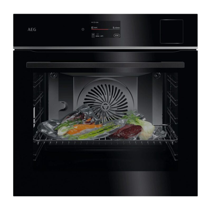 Lò Nướng Kết Hợp Hấp AEG V8SBP731AB – 8000 MealAssist SteamPro – Sous-Vide – WLAN – Đen