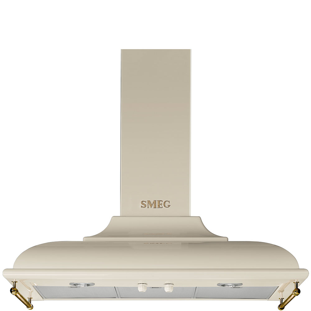 May hut mui treo tuong Smeg KC19POE Cortina Crema 90cm Trapezio