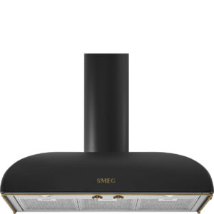 Máy hút mùi treo tường Smeg KS89AOE - Colonial Antracita 90cm - Thiết kế Trapezio, chi tiết đồng cổ