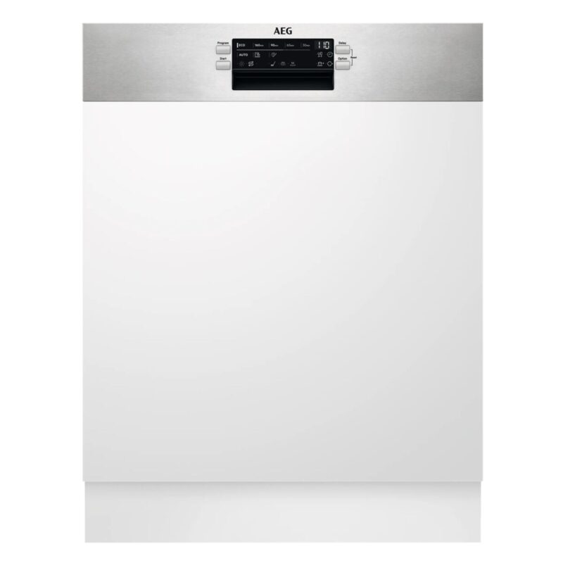 Máy Rửa Bát Bán Âm Tủ AEG FEE6491AZM – 6000 SatelliteClean – Viền Inox – 14 Bộ