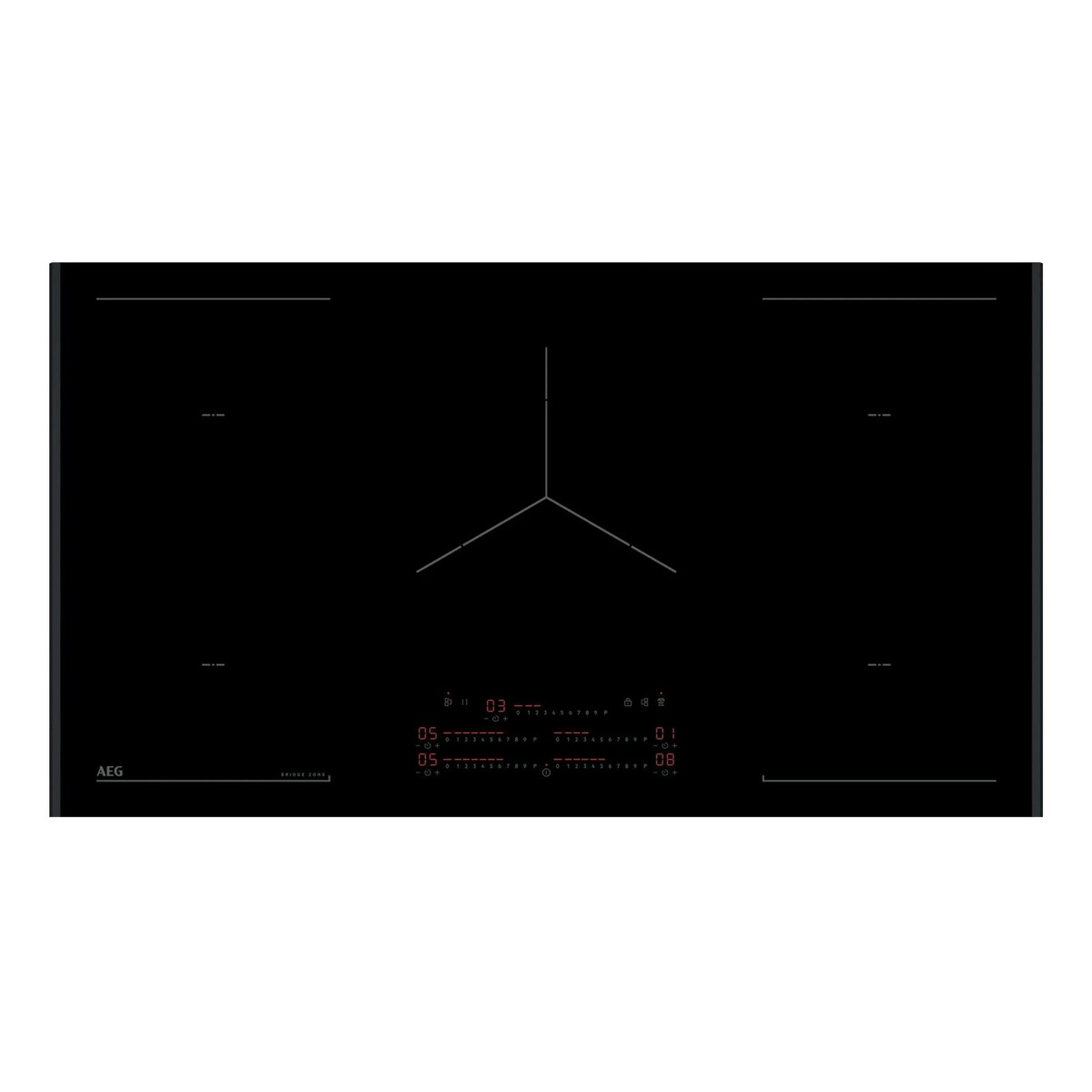 Bep tu AEG KID6957AB 6000 Flex DoubleBridge 90cm 5 vung nau