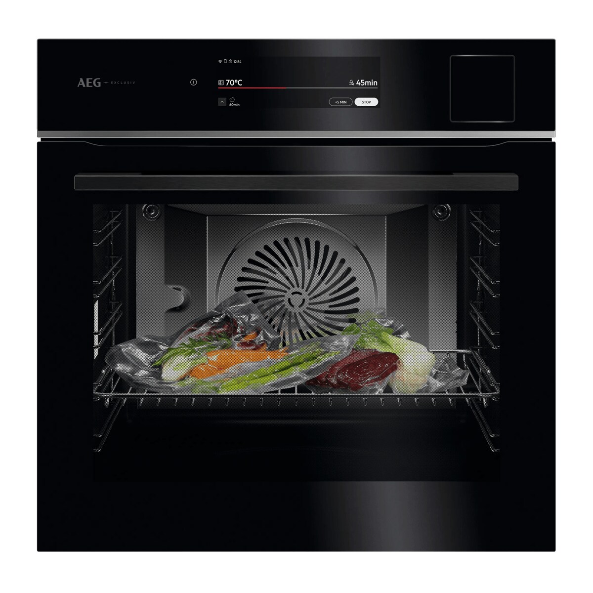 Lo nuong ket hop hap AEG TP9SB83FAB 9000 ProAssist SteamPro Sous Vide KI AI den