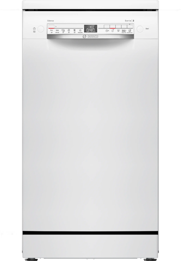 May rua bat Bosch SPS2HKW55E Serie 2 45cm dung doc lap mau trang
